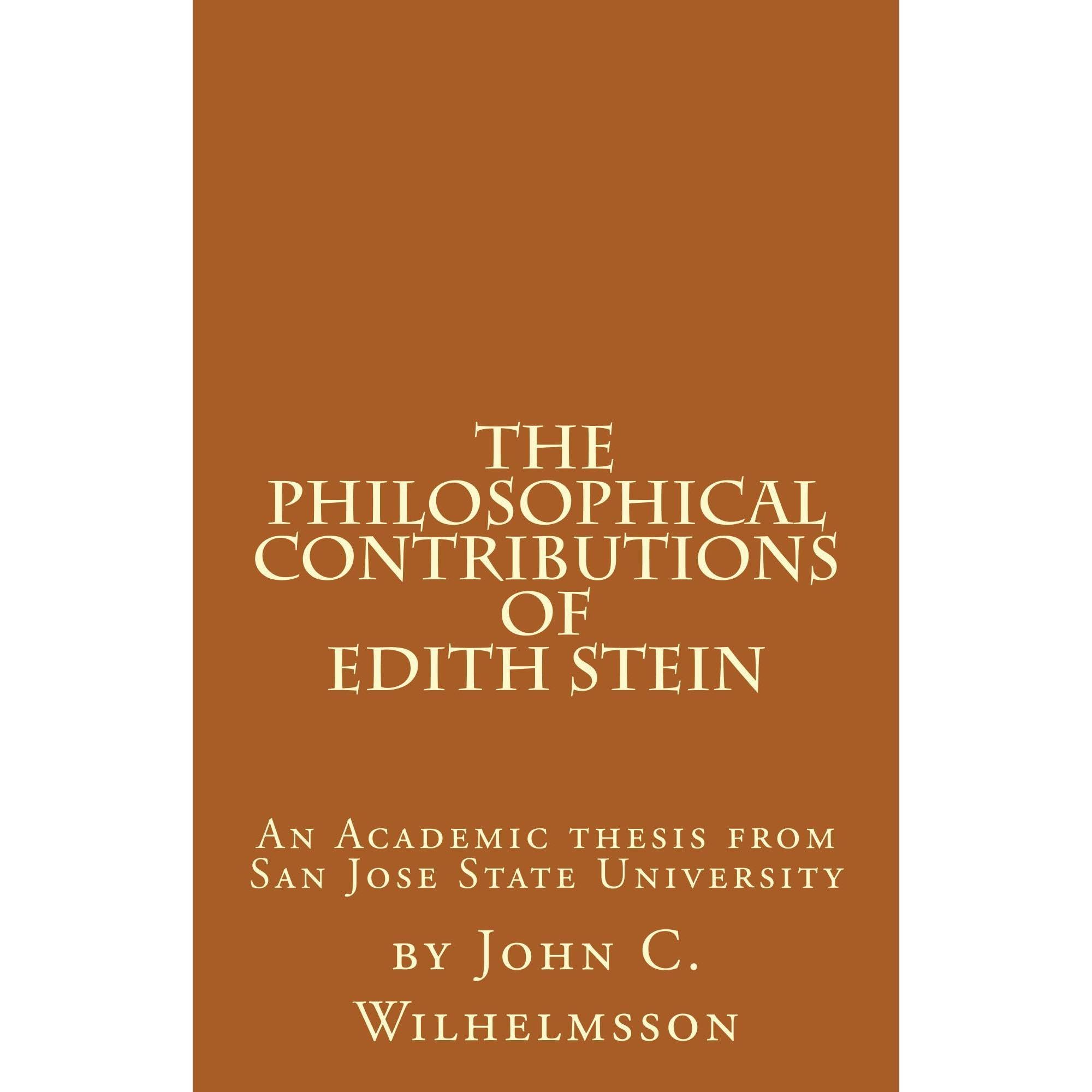 The Philosophical Contributions of Edith Stein