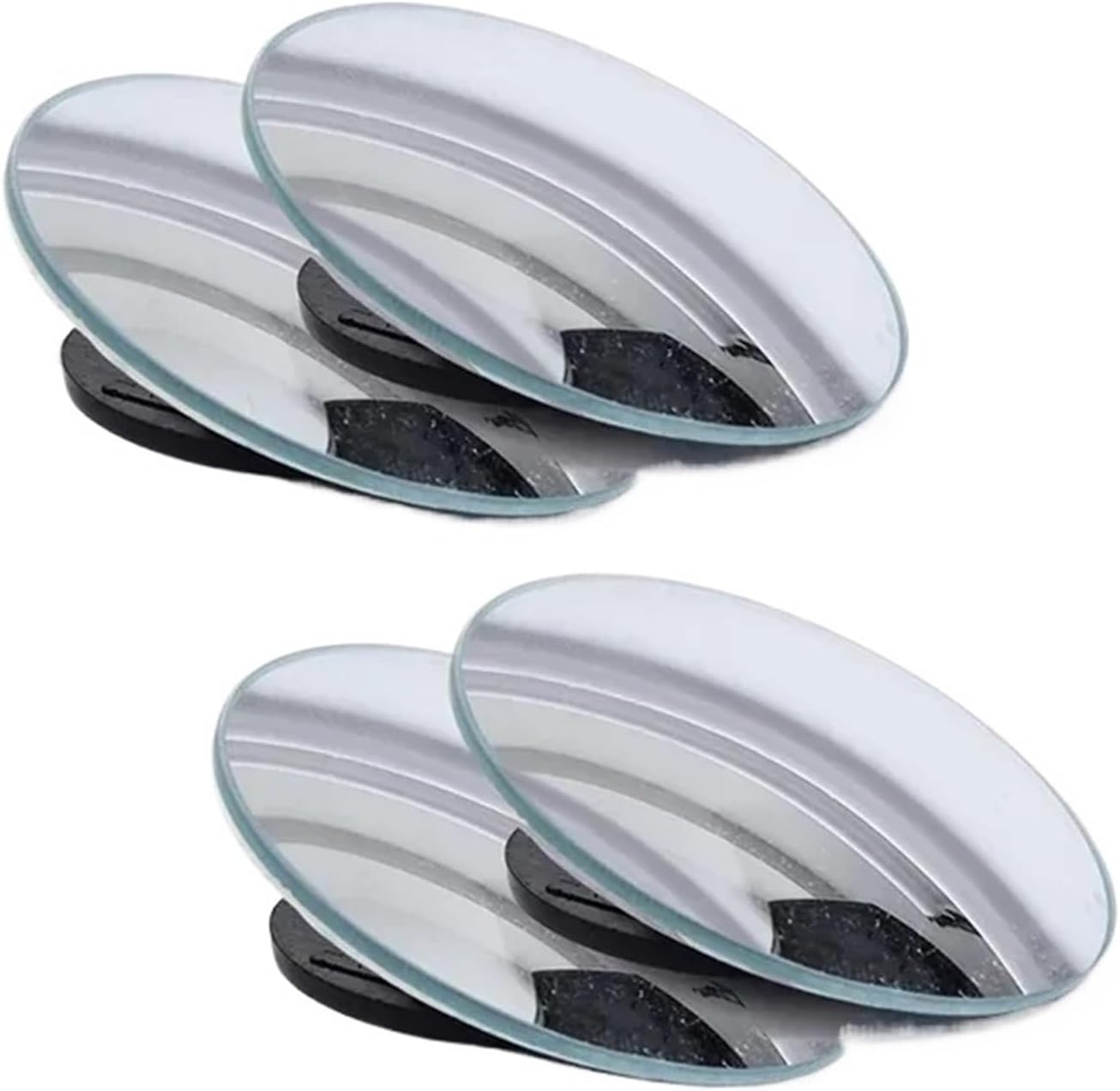 6pcs Car Blind Spot Mirrors - Adjustable 360° Rotation Round Rear View Convex Mirrors for Enhanced(4Pcs)
