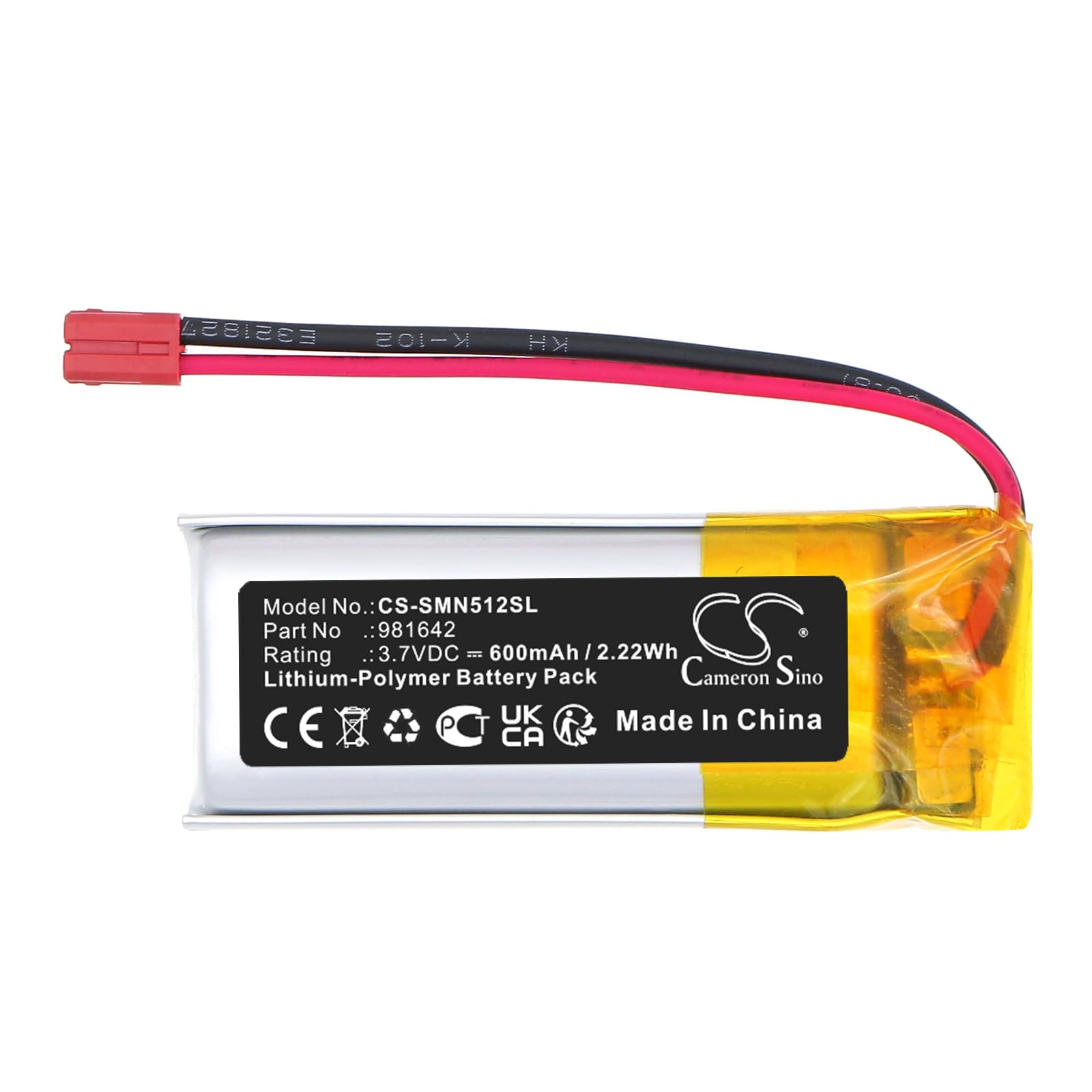 Batteria Compatibile Per Somfy 5121348B E Nina IO Touch Display – 600 MAh, 3.7V, Ricambio Diretto (modello 981642)