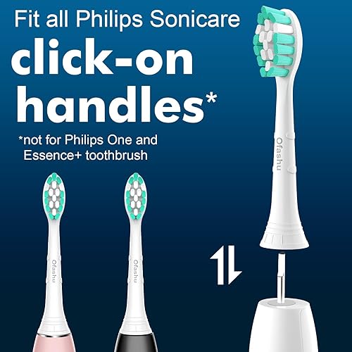 Miniatura 2 de Cabezales de repuesto para cepillos de dientes compatibles con Philips Sonicare Protectiveclean G2 C1 C2 4100 5100 6100 9024 6250, blanco, 10