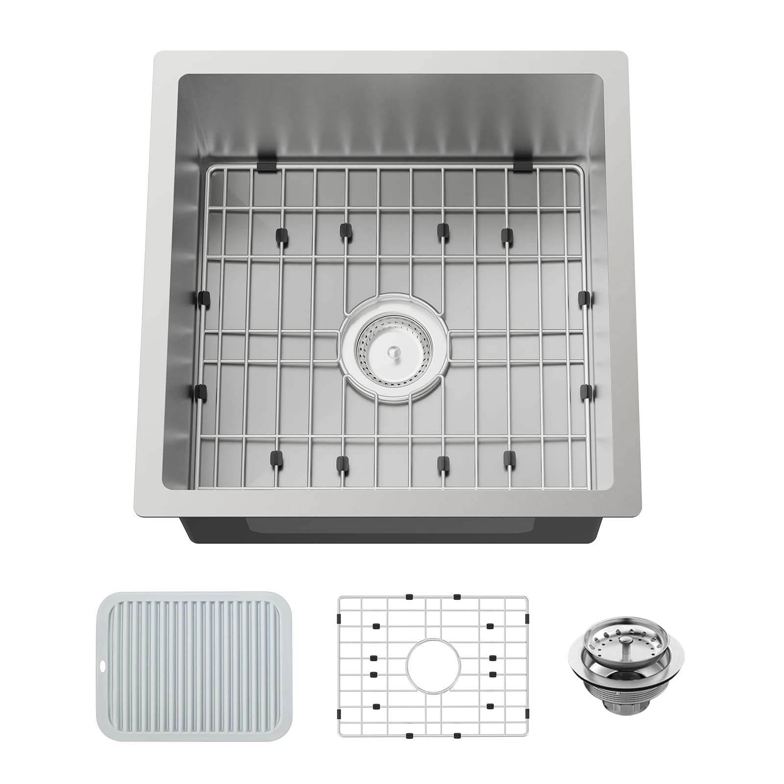 Small Kitchen Sink,18x18 In Bar Sink Stainless Steel Undermount Small Kitchen Sink Ideal Choice For Small Space Nice As Undermount Prep Sink,RV