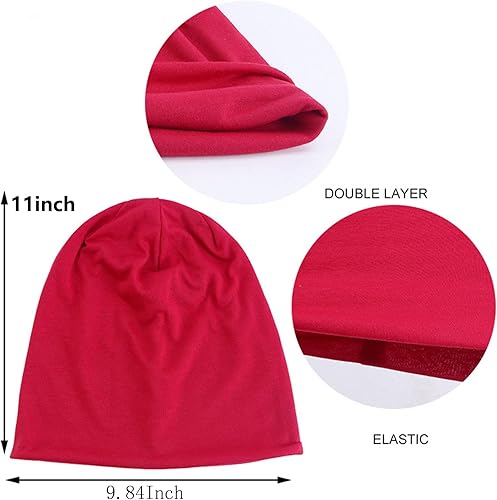 Miniatura 3 de Gorros unisex de 12 piezas para hombres y mujeres, gorro de hip-hop, gorras de calavera suaves y ligeras para dormir en quimioterapia