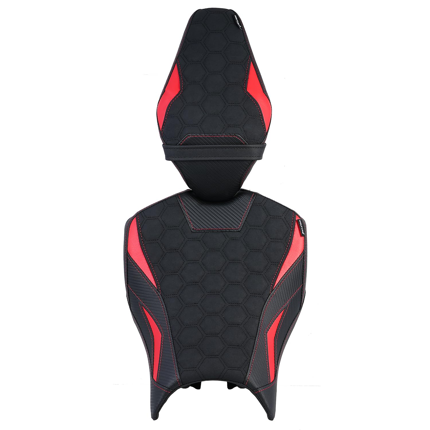 Siège de moto confortable pour passager ZR900 Z900 2025, siège passager avant et arrière en cuir, rouge