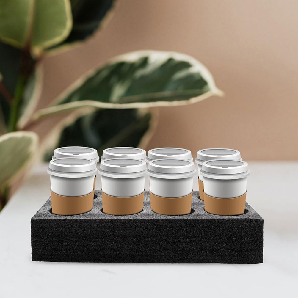 8-Hole Takeout Coffee Cup Tray 4Pcs Beverage Carrier Cup Carry Holder for Camping Restaurant Refrigerator Home Decor