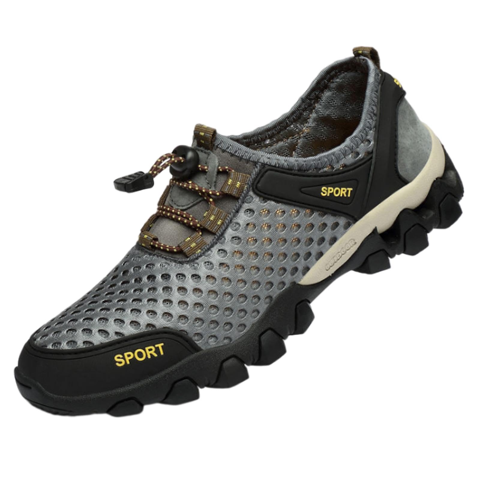 Men's Sneakers Lightweight Breathable Male Footwear for Tennis Walking Sport 40 Grey-image-28