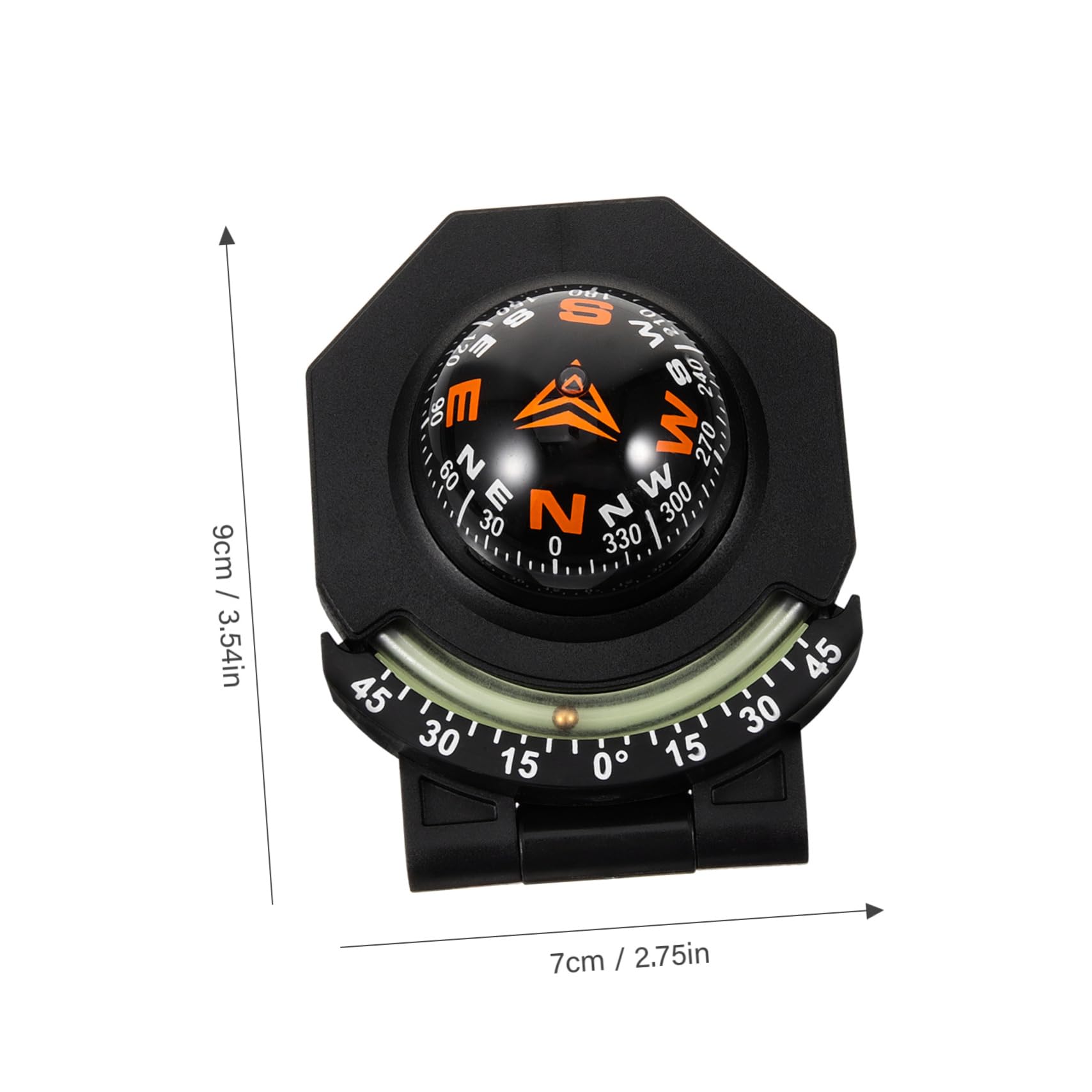 Totority Dashboard Compass for Car Navigation Direction Compass with Dual Sided Tape Durable Design for Vehicle Boat Use Easy Installation for Outdoor