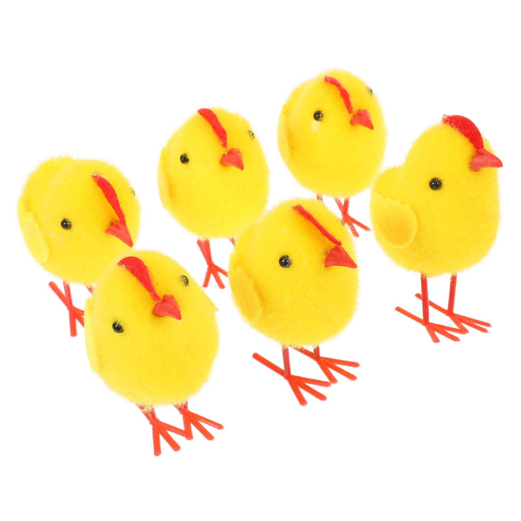 Zerodeko 30 Pz piccolo ornamento di pollo giallo pulcini di pelliccia di pasqua finti pulcini pasquali giocattoli per bambini il decorazioni di pollo pasquale
