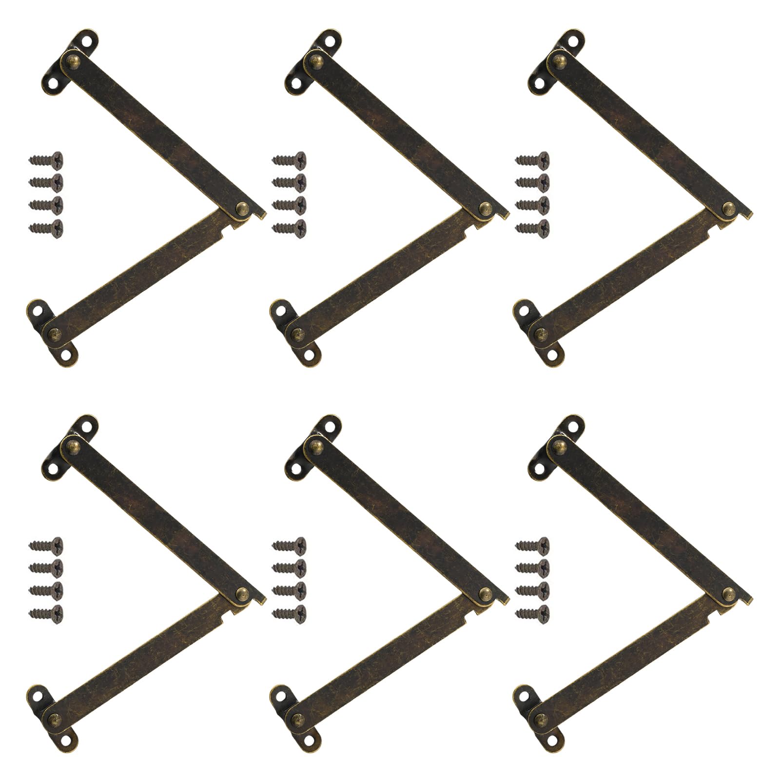 Strong Construction Hinges Smooth Motion Quiet Operate 6pcs for Decorative Jewelry Decorative Box Lid
