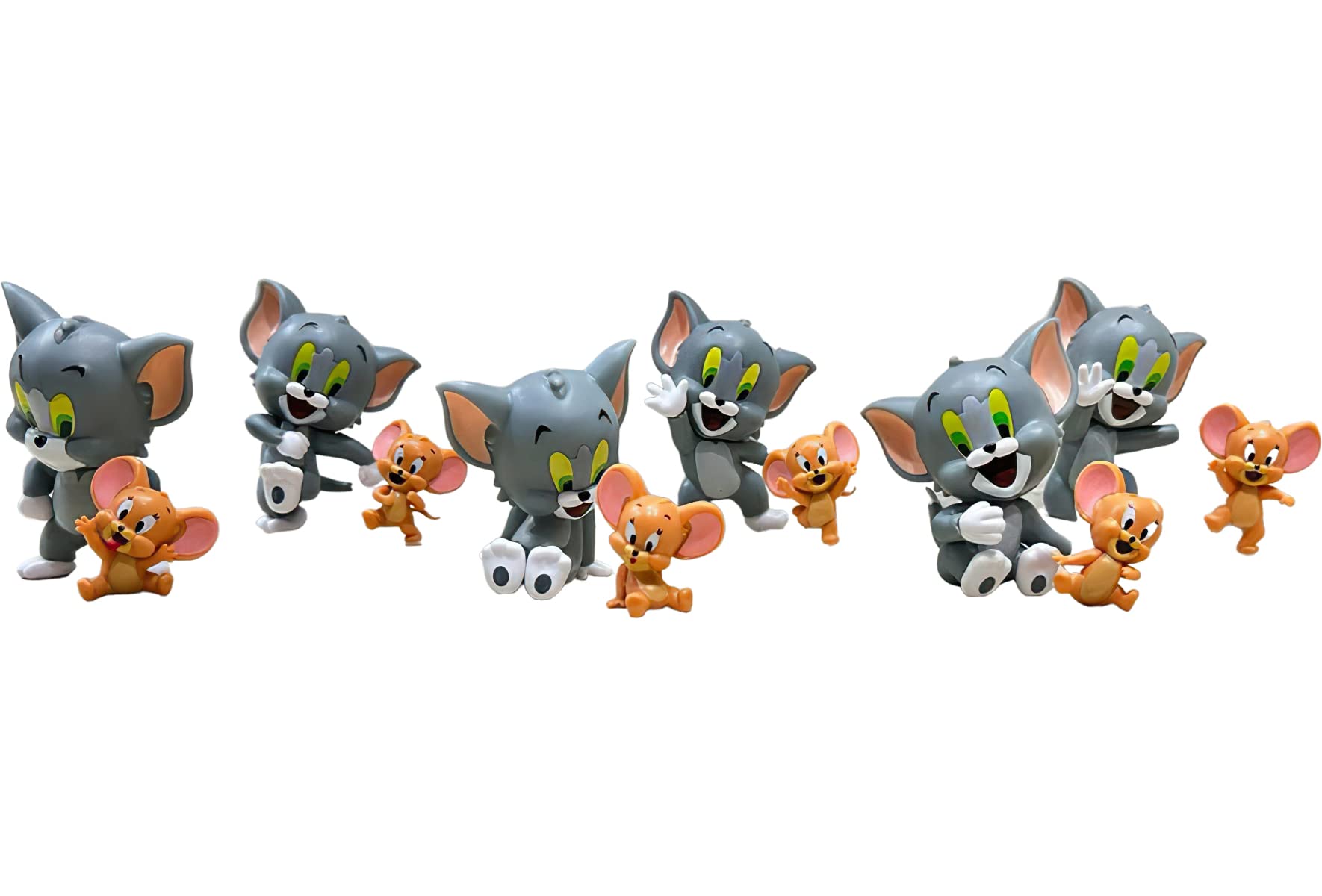 RVM Toys Polyvinyl Chloride Set Of 6 [12 Pieces] Tom And Jerry Action Figure Or Cake Topper Decoration Merchandise Showpiece To Keep In Office Desk Table Gift Multicolor (B0BFPD7JVW) Amazon Price History, Amazon Price Tracker