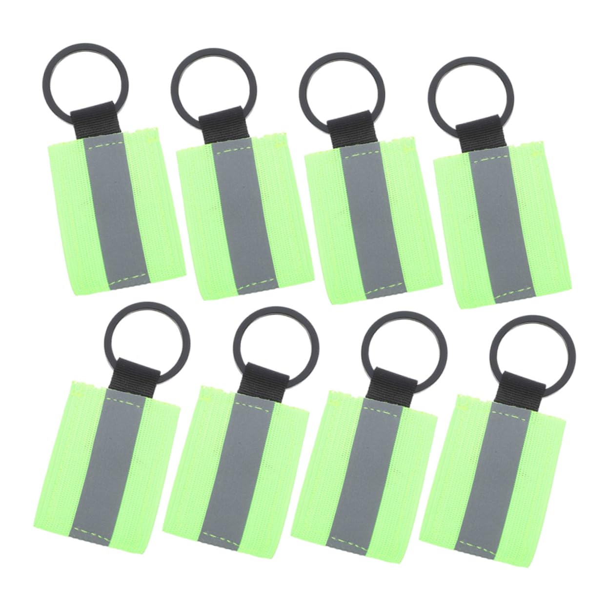 KESYOO 8Pcs Reflective Backpack Zipper Pulls High Visibility Reflector Charms for Keys Bags Bikes Fluorescent Tags for Night Safety Easy Installation