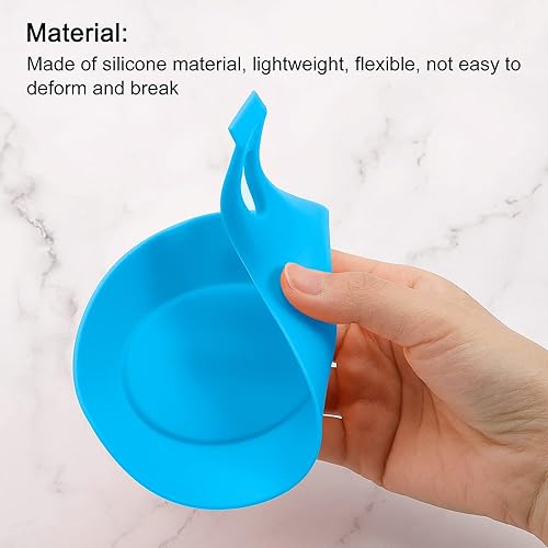 Miniatura 4 de uxcell Soporte de cuchara de silicona, 7.68 x 3.74 pulgadas, resistente al calor, soporte para utensilios de cocina, espátula, soporte para encimera