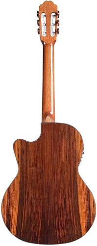 Miniatura 5 de Kremona Verea - Guitarra acústica y eléctrica de nailon - 1.890 in de ancho de cuello - Hecho a mano en Europa - Bolsa acolchada incluida