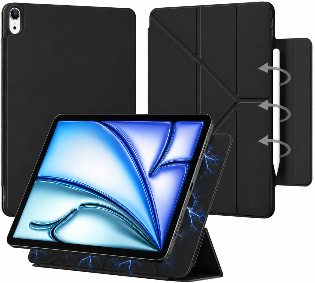 UnDePlus iPad 11.Nesil A16 11inç/10.Nesil 10.9inç ile uyumlu Kılıf Smart Folio Manyetik Standlı Tablet Case Lacivert