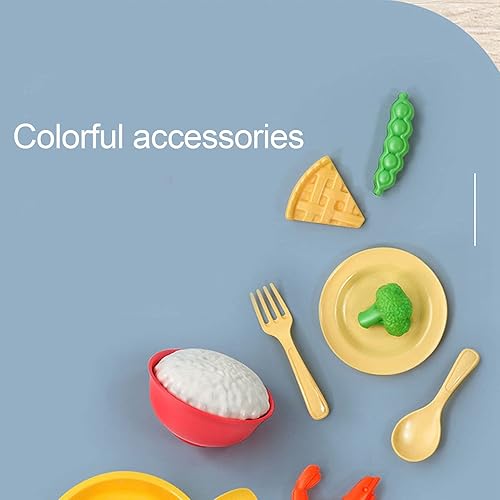 Miniatura 8 de Juguete de cocina de arroz para niños, rociador inteligente, cocina para niños, juego de simulación de cocina, juguetes educativos con música (azul)