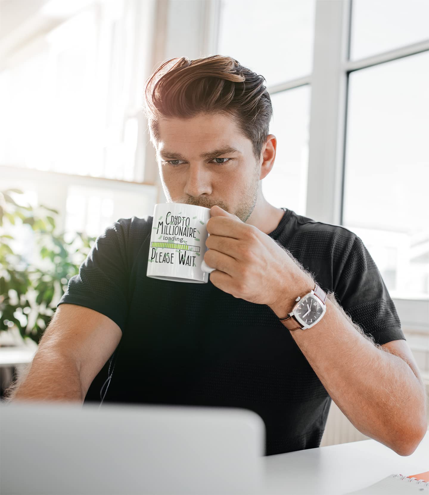 McMug - Crypto Millionaire - Mug, Ceramic, 11fl.oz, White - Image 3