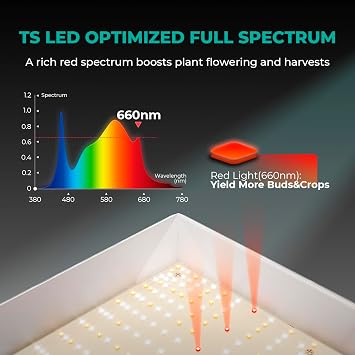 MARS HYDRO 300W TSL2000 Led Grow Lights for Indoor Plants | with Dimmable Daisy Chain Full Spectrum Patented Reflector Growing Lamps Seed Starting Veg Bloom in 4x2/5x3ft Grow Tent