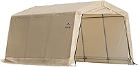 ShelterLogic 10x15 ft Peak Style Instant Garage Carport - Steel Frame, Waterproof UV-Protected Cover, ShelterLock Stability