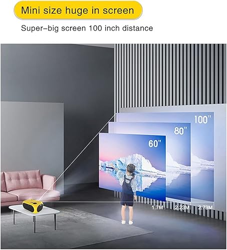 Miniatura 5 de Mini proyector, proyector portátil para dibujos animados, proyector de películas, regalo para niños, proyector de video LED Pico para cine en casa,