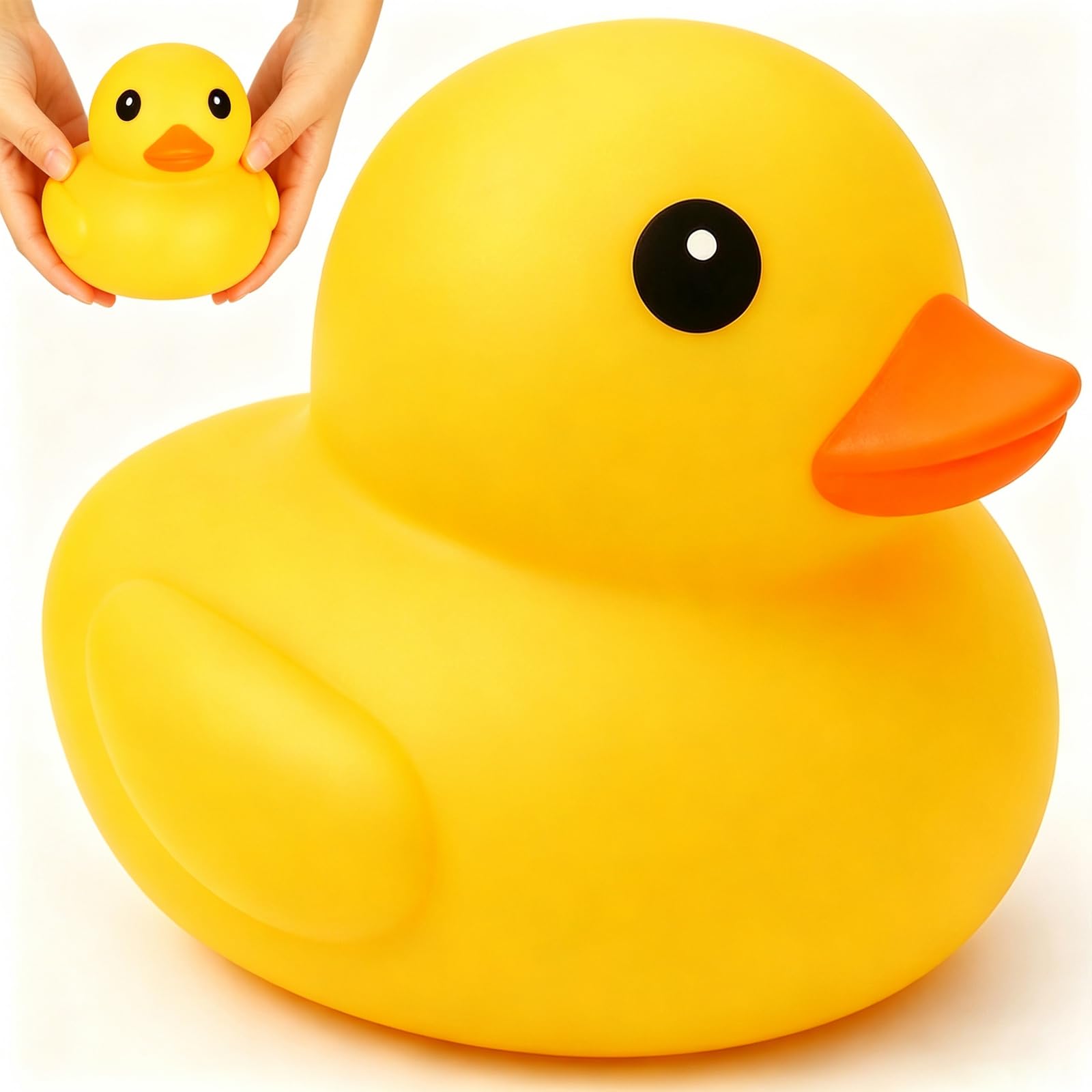 Jumbo Duck Squishy with Mixed Fruit Inclusion，Yellow