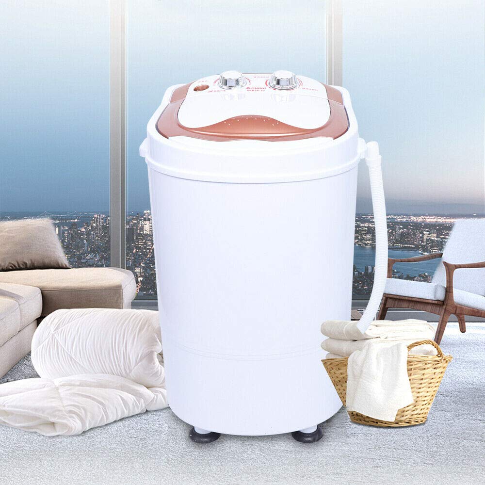 6kg Mini Lavadora, Escurridor de Lavandería, Lavadora Portátil, Centrifugadora de Camping, Lavadora Móvil, Lavadora de Viaje con Tirachinas
