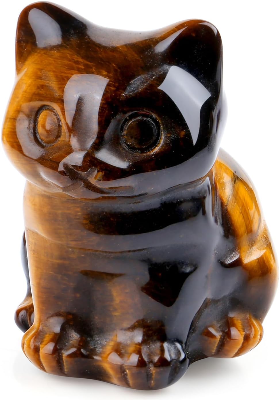 DUQGUHO Black Cat Decor Obsidian Cat Crystal Figurines Crystals for Cat Lovers Men Women Lucky Cute Cat Statue Loss of Cat Sympathy Gift Cute Decoration