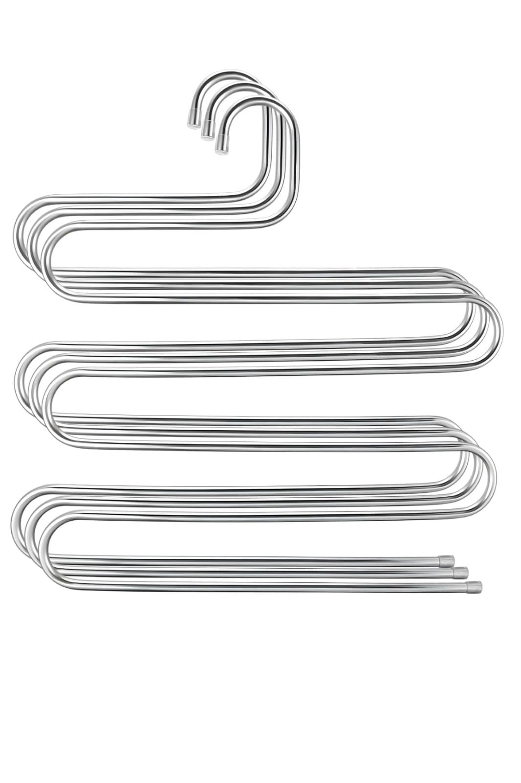 ARVALE 5 Katlı Metal Pantolon ve Eşarp Askısı - 3 Adet