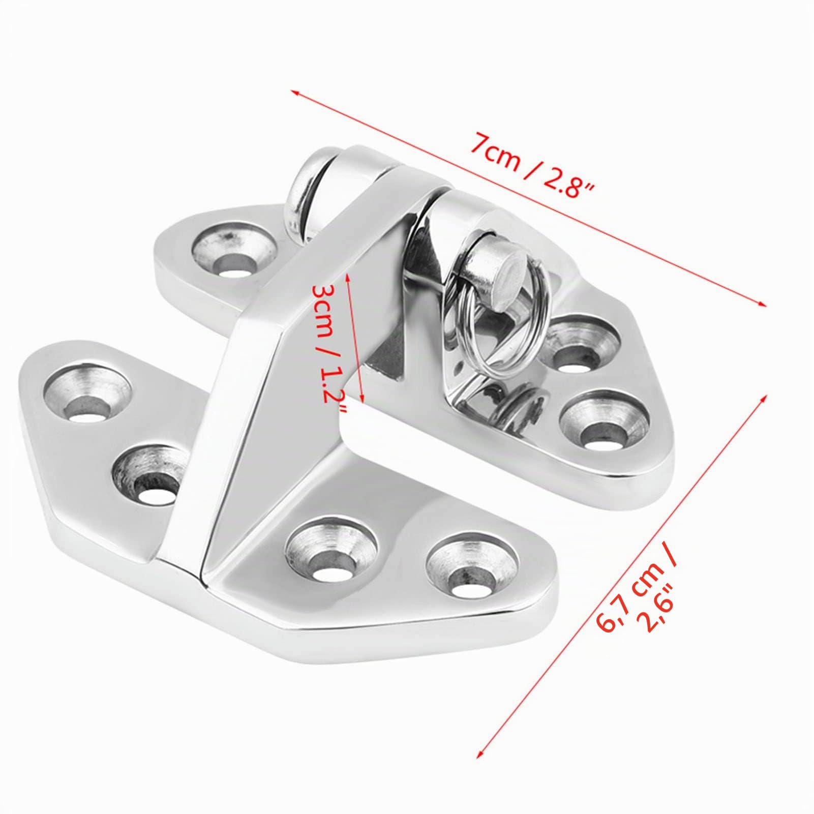 Joyzan Charnière de Trappe, Trappe Bateau Charnières Portes Polies 316 Acier Inoxydable Poli Polissage Goupille Amovible Marine Quincaillerie Miroir D'acier Porte Acier Cabinet Plateforme Marin Garage