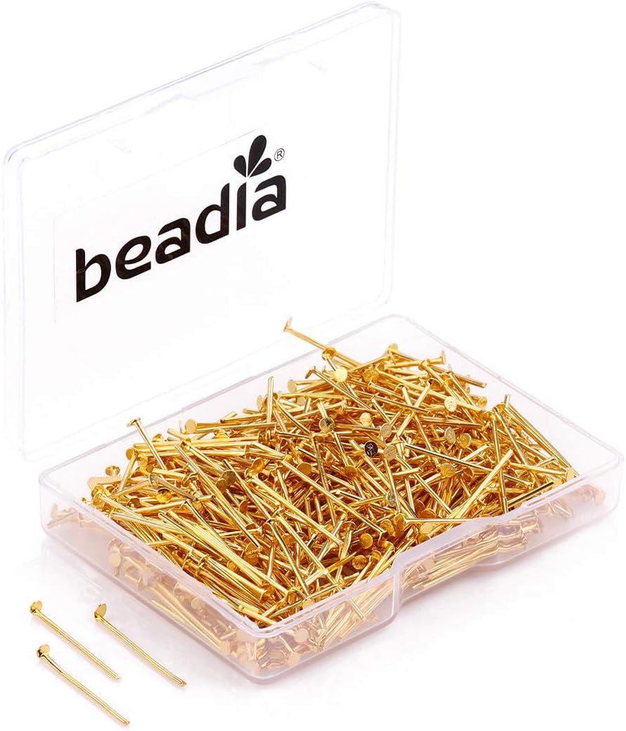 Head Pins Gold for DIY Jewelry Making 20mm 500pcs