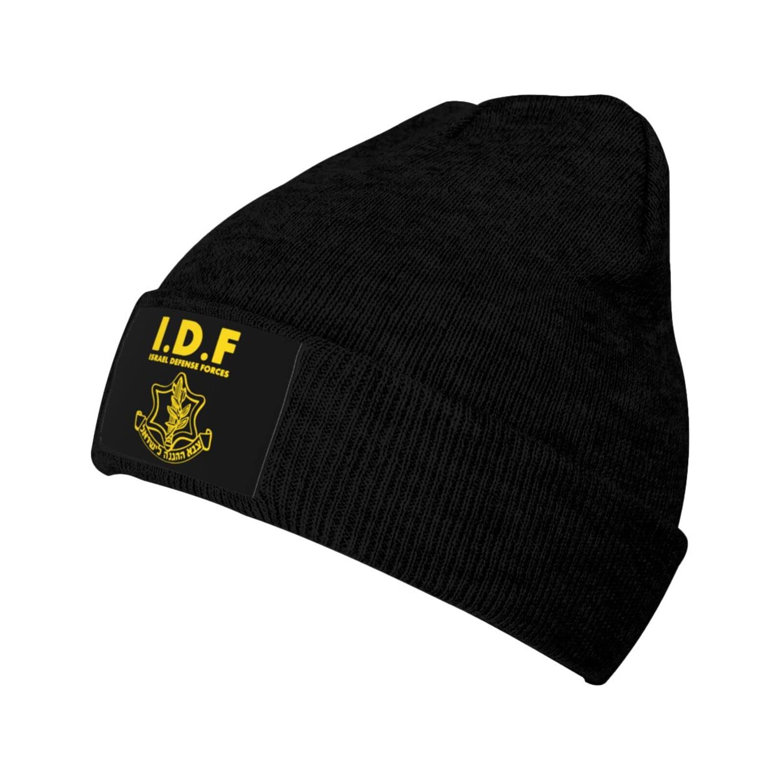 Iubbki Unisex Black Idf Israel Defense Forces Beanie Hat Man'swoman's Christmas Cap Hat Warm Caps
