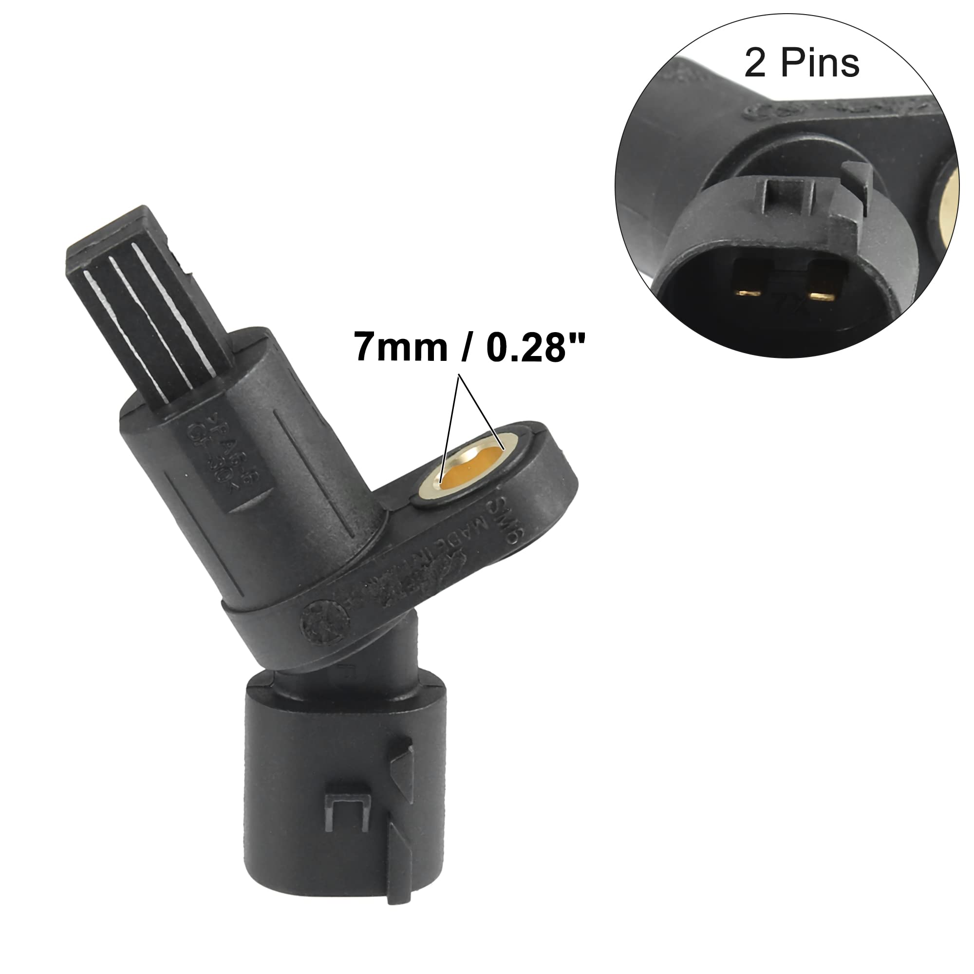 X AUTOHAUX ABS czujnik prędkości koła z tyłu lewy lub prawy czujnik prędkości koła 1J0927807 B do Volkswagen New Beetle 1999-2010 do Audi A3 1997-2003