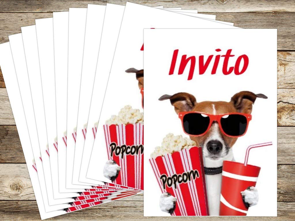 Inviti Compleanno Bambini - Tema GRAFFITI, 10 Pezzi, In Italiano, Stile Colorato