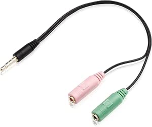Adapter PC-Headset 2-mal 3,5-mm-Buchse an 4-poliger Stecker