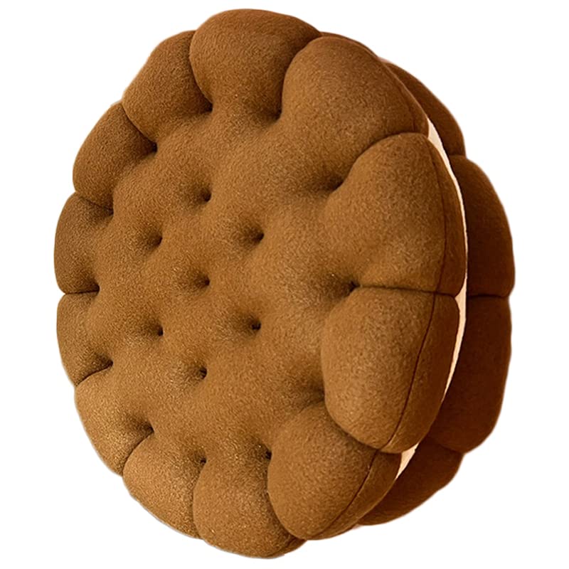 Coussin de siège rond anti mal de dos Cocoarm en peluche douce chocolat