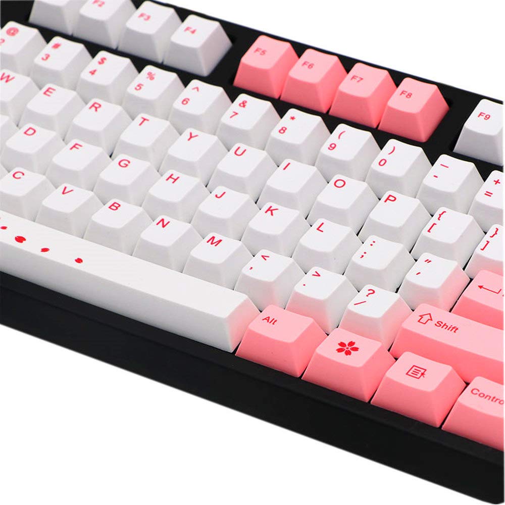 さくら OEM PBT キーボードキーキャップPBT 昇華型キーキャップ Amazon.co.jp: キーキャップ 桜キーキャップフルセット
