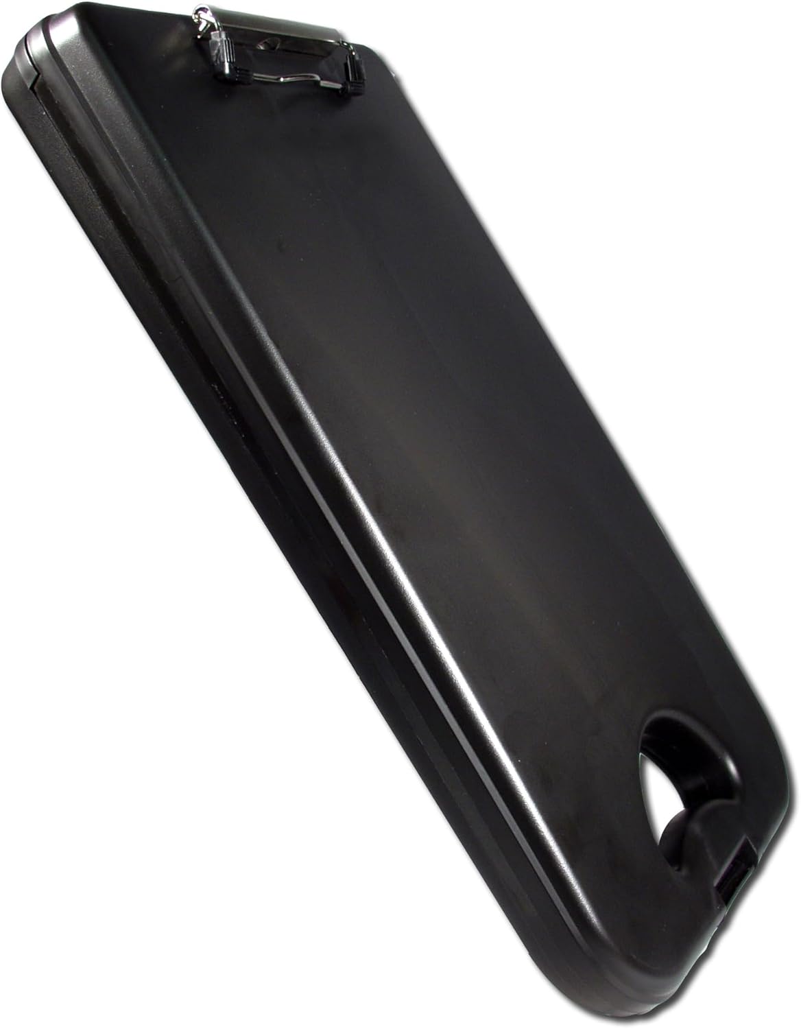 Saunders DeskMate II 00533 Plastic Storage Clipboard - Black, Letter Size, 10 in. x 16 in. Document Holder with Internal Storage