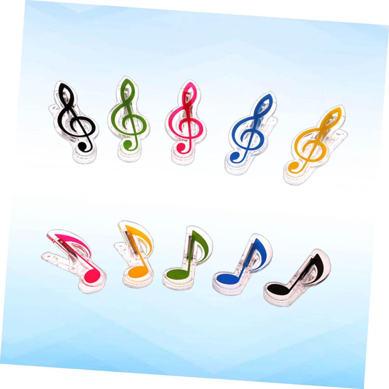 10pezzi Leggio per Pianoforte Note Musicali Colorate Impugnatura in Plastica Supporto per Spartiti in Plastica per Pianisti Amanti della Musica