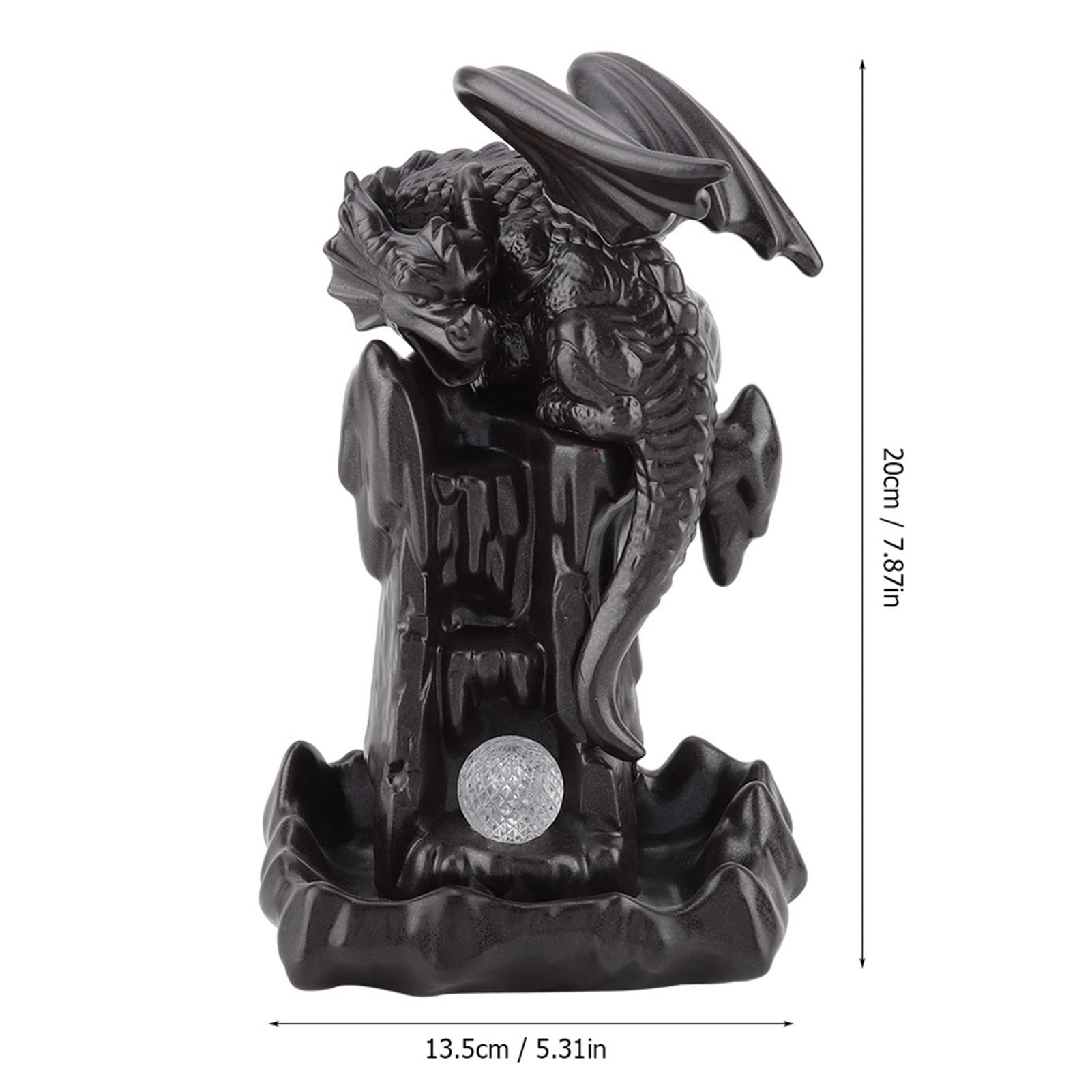 Quemador de Incienso Dragon, Soporte de Incienso de DragóN, Quemadors de Inciensos de Reflujo, Soporte de Incienso de CeráMica con 10 Conos de Incienso, para Estudio, Dormitorio, Estudio De Yoga