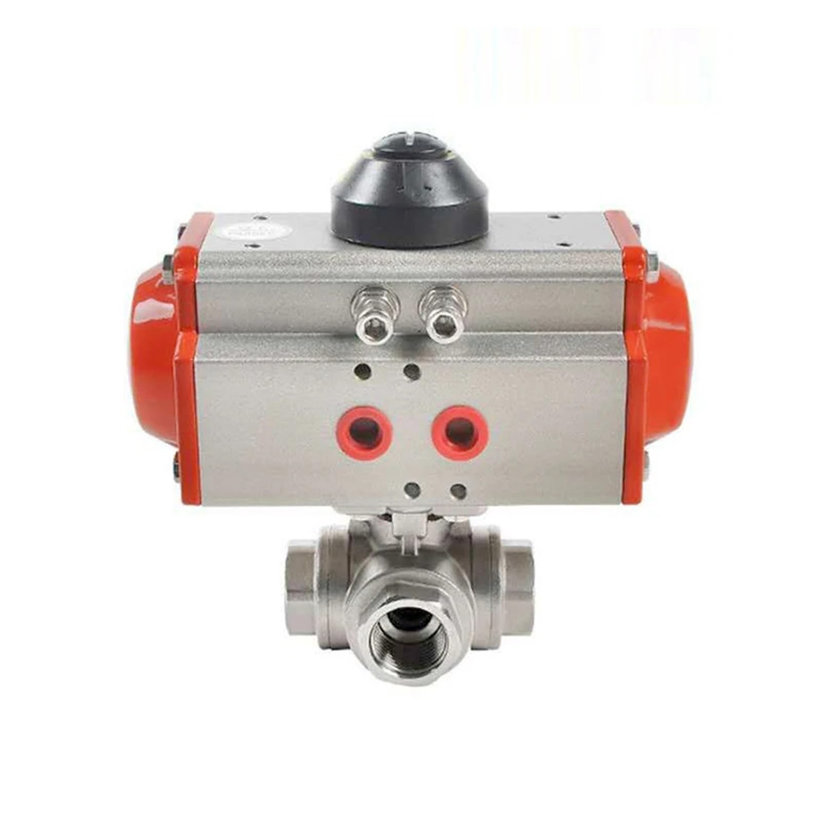 BXCONJUBC 1PCS DN10 304 stainless steel pneumatic ball valve three-way T/L AT actuator internal thread
