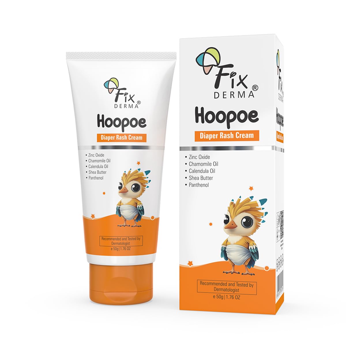 Fixderma Hoopoe Diaper Rash Cream for baby with Zinc Oxide & Panthenol | Prevent Rashes, Redness & Irritation | Baby Rash Cream | Dermatologist Tested (50G)-image-14