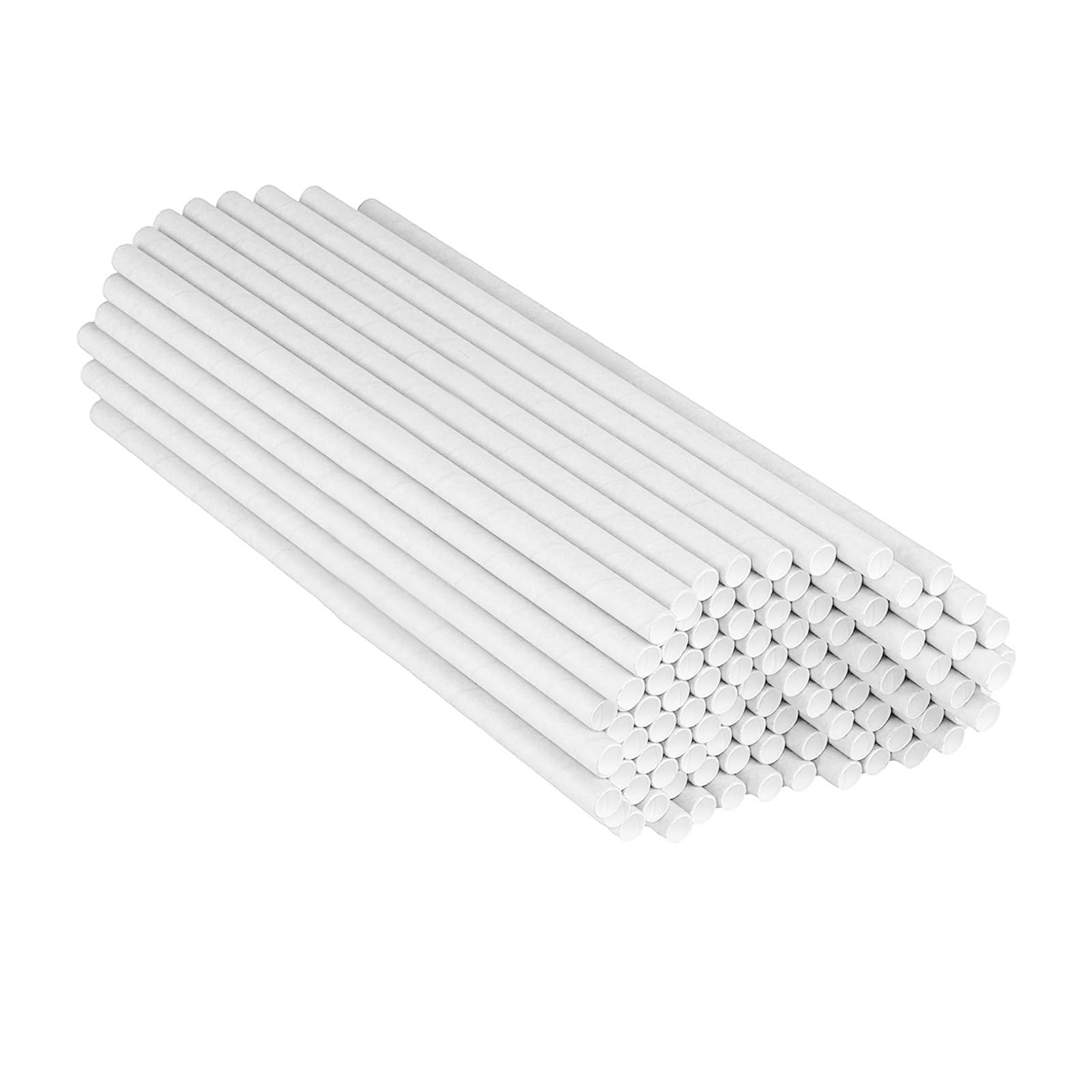 Pajitas de papel for beber 200 pajitas de papel de 7,75 pulgadas de largo pajitas de cóctel pajitas desechables for vasos de batidos for viajes de fiesta(White)