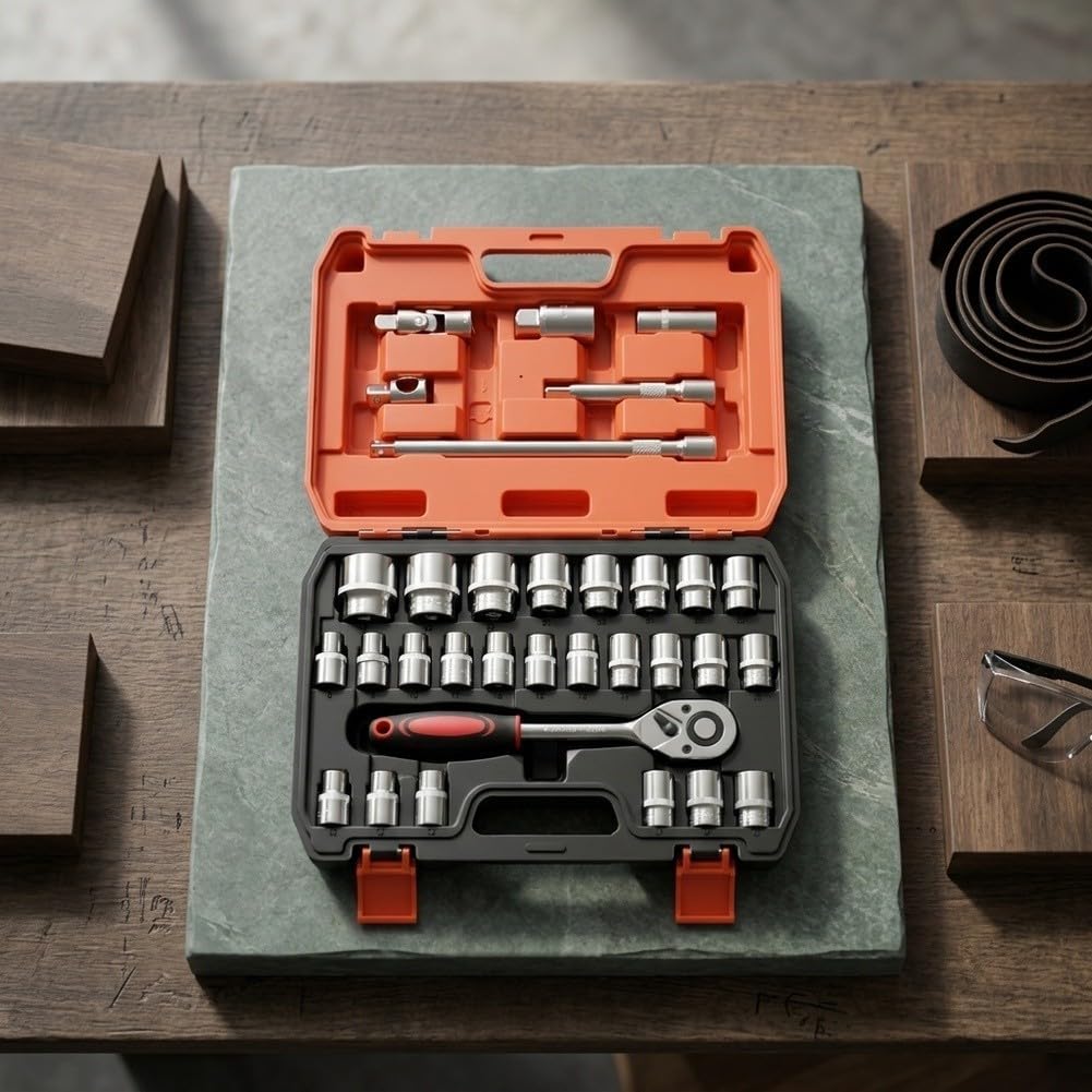 Set di chiavi a bussola da 1/2", 32 pezzi, con prolunga (32 pezzi)