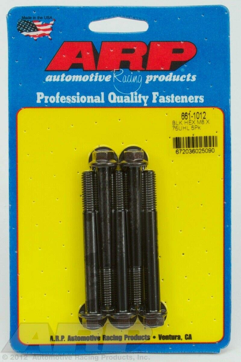 Boulon à oxyde hexagonal ARP 661-1012 noir de fixation haute résistance