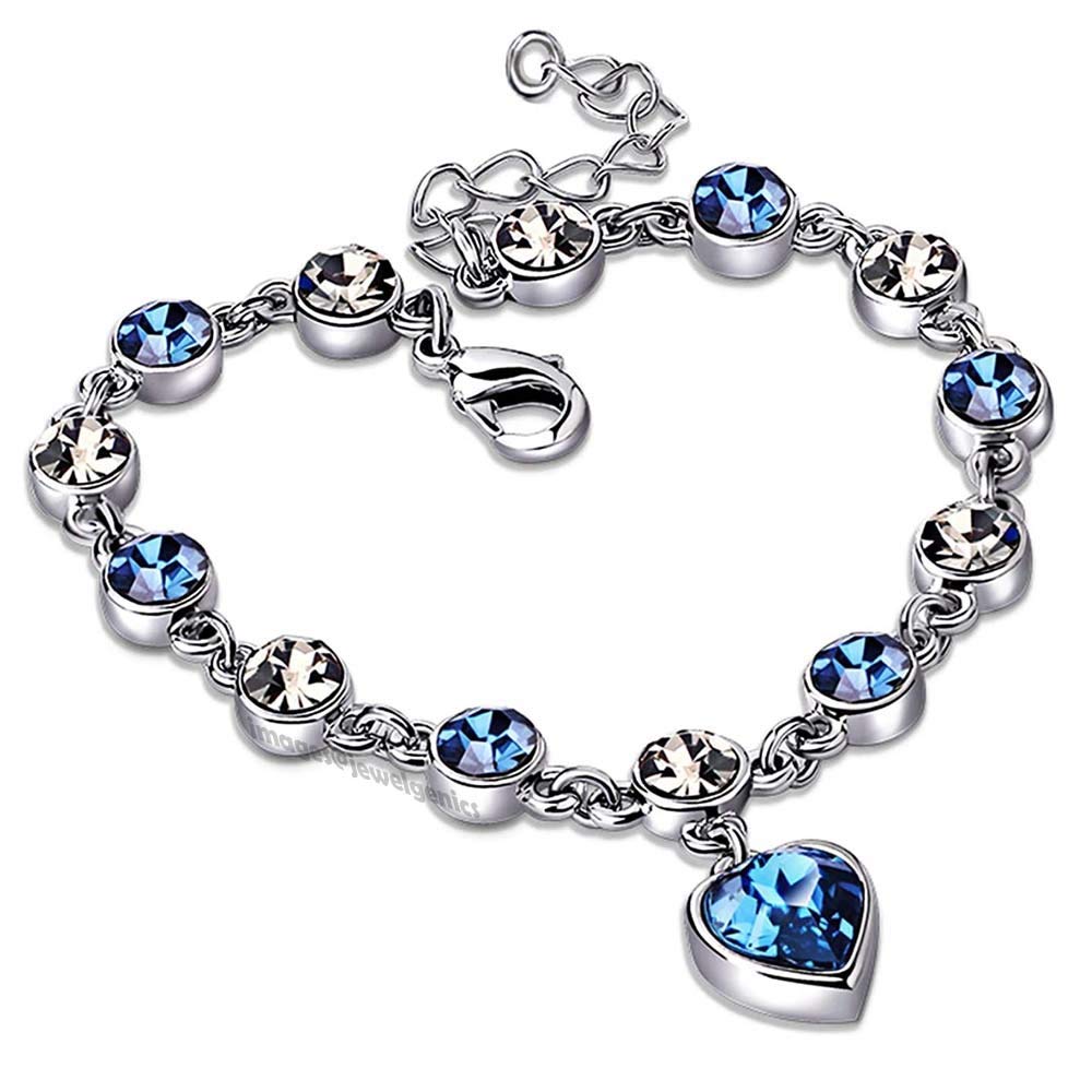 See full amazon price history chart for Jewelgenics Womens Ocean Blue Heart Pendant Bracelet with Lobster Claw Clasp Ajustable Chain Jewelry Bracelet for Women & Girls Jewelgenics Womens Ocean Blue Heart Pendant Bracelet with Lobster Claw Clasp Ajustable Chain Jewelry Bracelet for Women & Girls (B08R1FR13B) Amazon Price History, Amazon Price Tracker