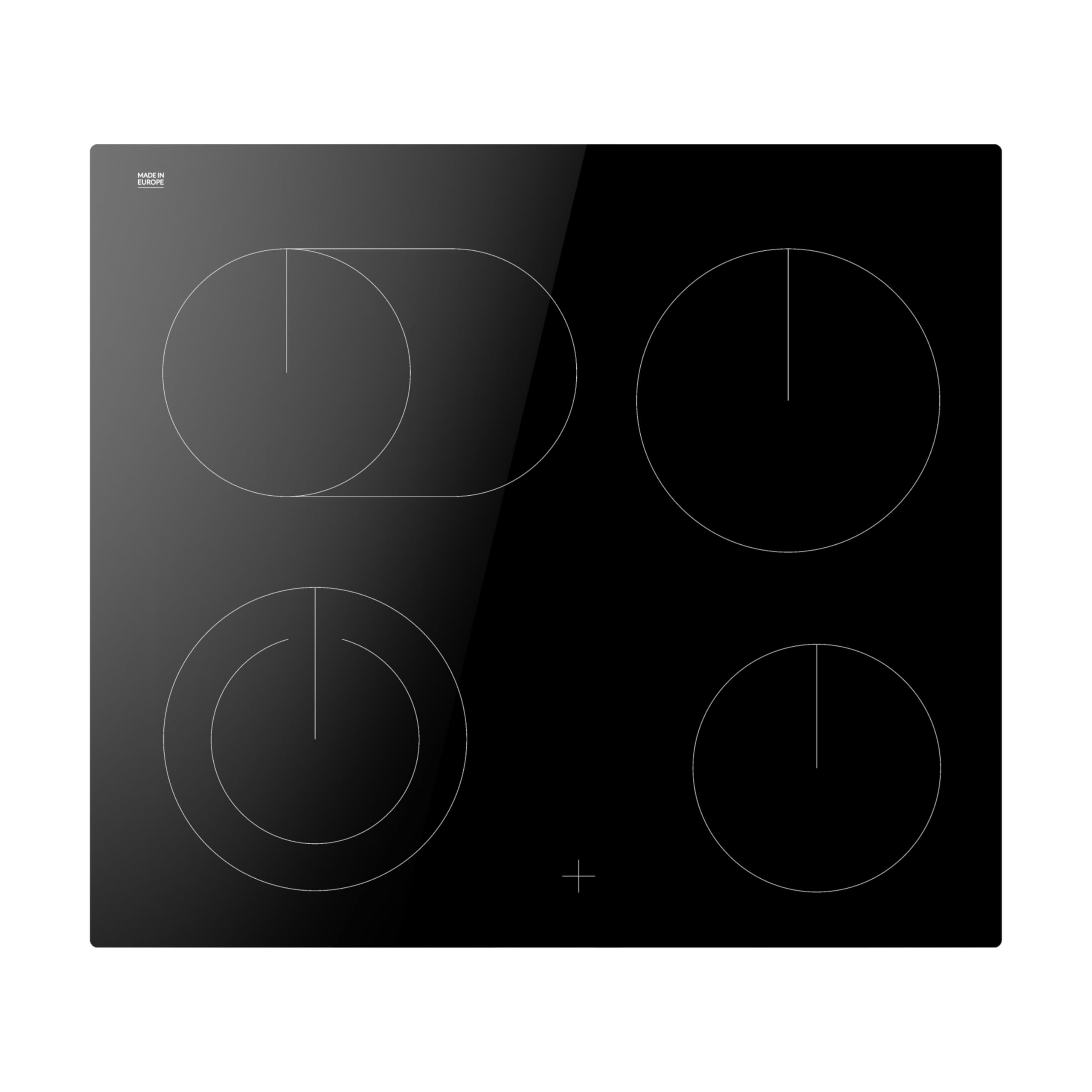 Amica Einbauherd Set 60 x 56 x 56 cm 77 l XXL Großbackofen 11 Backofenfunktionen 4 Kochzonen CoolDoor3 SoftClose ACHE 9340 E – einbauherd mit rahmenlos Glaskeramik-Kochfeld edelstahl