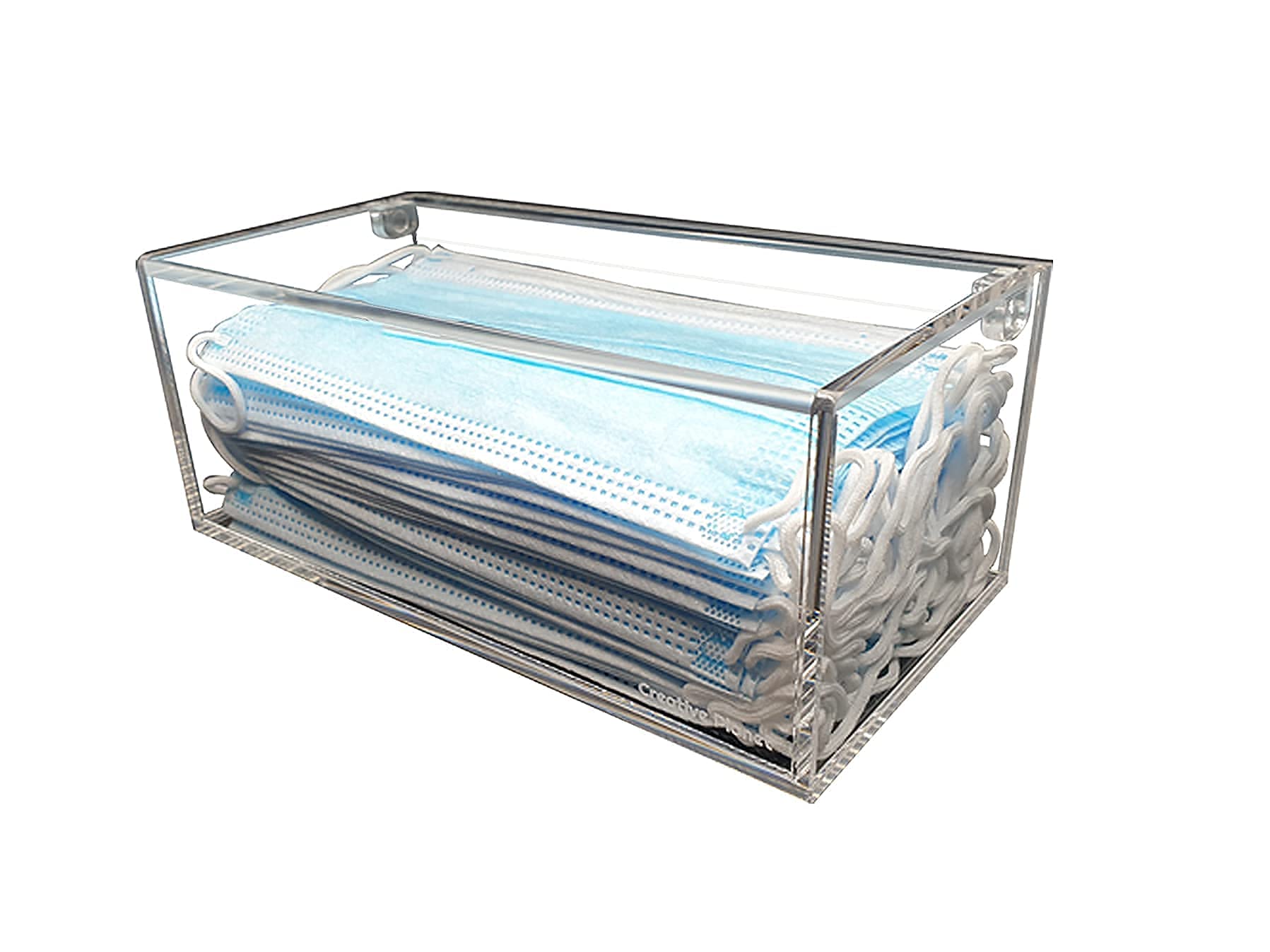 Hygienic Mask Dispenser - Modern, Durable, and Stylish Acrylic Mask Holder Storage Box for Home, Office, and Car (Extended Size)