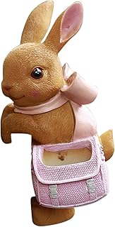 Cute Animal Resin Statue | Flower Basket Edge Decor | Outdoor Resin Figurines Bunny Garden Cup Decoration Flower Basket Edge Decor for Garden Plants Hugger Ornament Qualipo