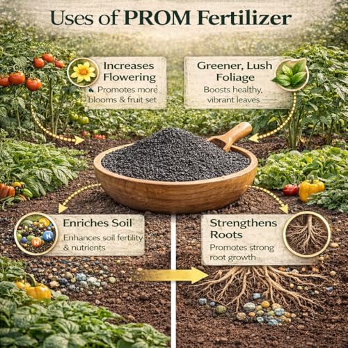 Image of Indian Gardens - PROM Fertilizer | Phosphate Rich Organic Manure | Strong Root Growth & Flower Booster | Improves Soil Fertility - 900 Grams