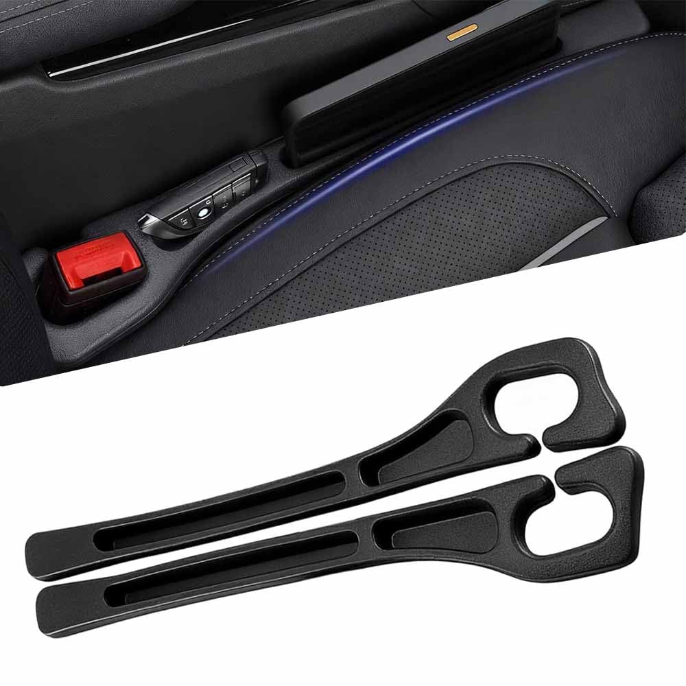UQHENZO 2 Pack Car Seat Gap Filler Organizers for Fiat Panda III (319) 2011-, Console Side Storage Box Seat Slit Pocket Leakproof Drop Stop Catcher