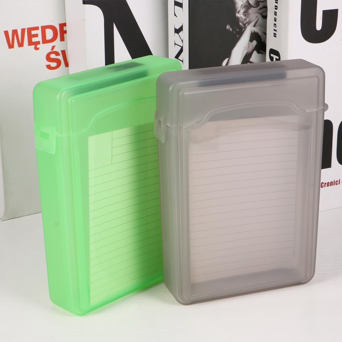 5 Pezzi Custodia Hard Disk Rigida Protettiva in Plastica Durevole con Chiusura Sicura e per Organizzazione Adatta Esterni Colori Misti