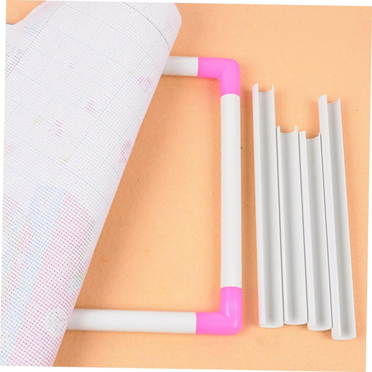 SEWOART 8pcs Clip Embroidery Frame Handheld Cross Rack Random Color for Easy Assembly and Storage for Quilting and Painting